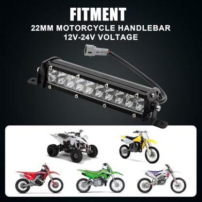 PSLER Dirt Bike Light Bar - 20W Motorcycle Light for CRF110 TTR110 KLX110