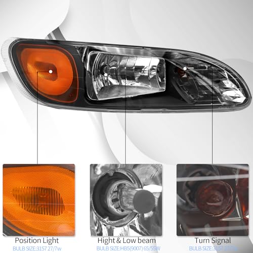 Headlight Fit 2005-2016 Peterbilt 387/386/384/325/330/335/337/340/348/382 - color: Black-Left