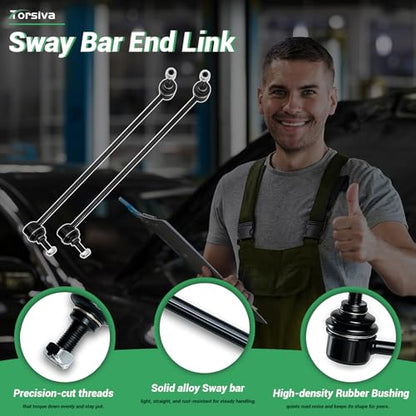 K750552 K750553 2PCS Front Stabilizer Sway Bar End Links Fit for Chevy 2010 2011 2012 2013 2014 2015 Camaro [M10 Stud; For 3.6L V6 3564cc/217cid], 2010-2015 Camaro - size: K750552 K750553
