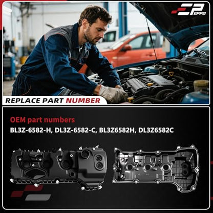 Valve Cover BL3Z-6582-H DL3Z-6582-C for F-150 Expedition 2013-17 3.5L V6 - size: DL3Z-6582-C