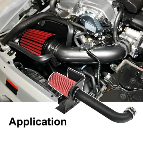 Cold Air Intake System + Heat Shield Compatible with 2012-2018 Jeep - size: 12-18 Jeep Wrangler JK V6 3.6L Sport 4-Door/2-Door