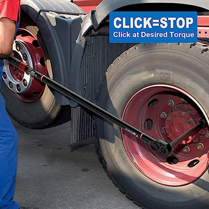 SUERCUP 3/4-Inch Drive Click Torque Wrench, 100-700ft.lb/135.5-948.5Nm - size: 3/4" 100-700 Ft.Lb/135.5-948.5 N.m
