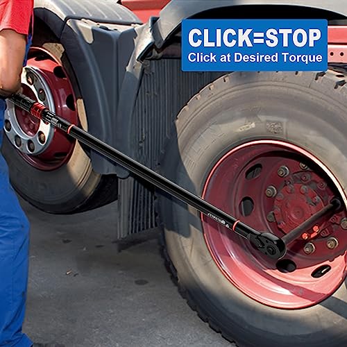 SUERCUP 3/4-Inch Drive Click Torque Wrench, 100-700ft.lb/135.5-948.5Nm - size: 3/4" 100-700 Ft.Lb/135.5-948.5 N.m