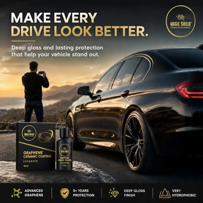 Magic Shield Graphene Ceramic Coating for Cars, 5-Year, 50 mL