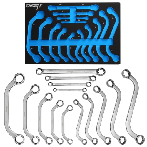 DISEN 14-Piece Half Moon&S-Style & E-Torx Wrench Set - size: C-S-E Mixed 14pcs kit