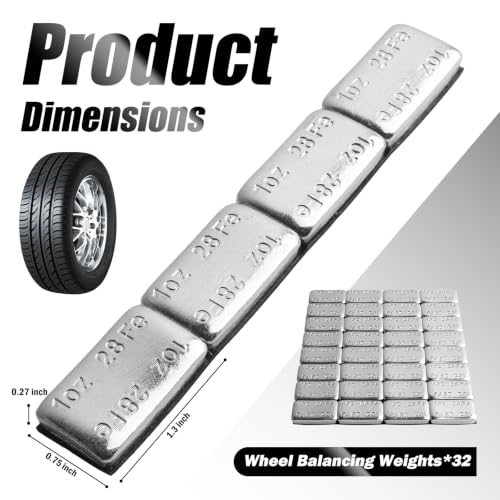 32 PCS 1oz Stick On Wheel Weights for DIY Car Owners & Mechanics - color: 1 oz 32PCS