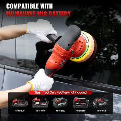 Polisher for Car Detailing to 5500Rpm (Red, Upgraded Version) - color: Red, Upgraded Version