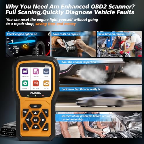 ZMOON ZM301 OBD2 Scanner Diagnostic Tool, Car Code Reader Scan Tools