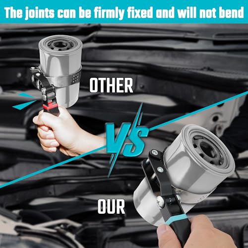 DURATECH Small Swivel Oil Filter Wrench, 5 Gear Adjustment - size: Small (Fits Filters 2-3/4" to 3-1/4"), style: Gear Adjustale