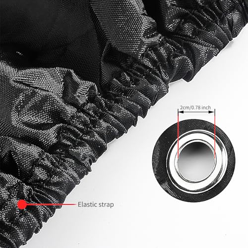 300D Heavy Duty Motorcycle Cover, Black, XXL