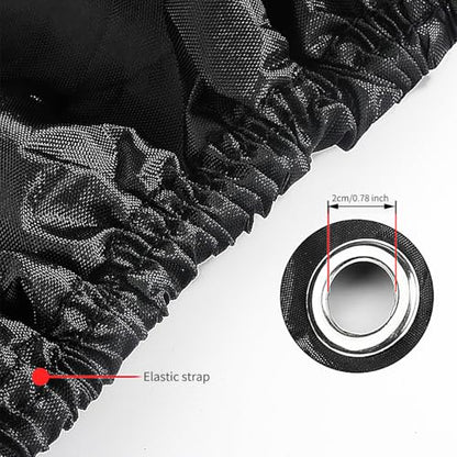 300D Heavy Duty Motorcycle Cover, Black, XXL