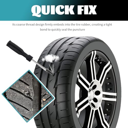 60PCS Tire Repair Rubber Nail Kit with 2 Sizes - color: 60PCS