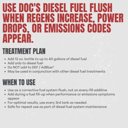 Doc's Diesel DPF & Injector Fuel Flush - Diesel Fuel System Cleaner, 12 oz - size: 1-Pack