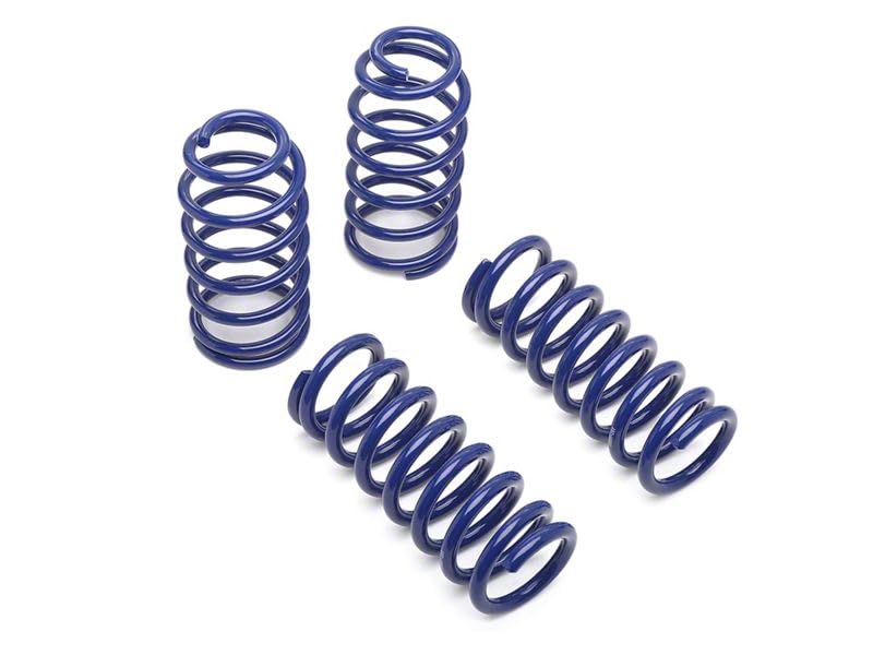 Lowering Springs | Progressive Rate Suspension Springs 1.5 Inch Drop Front Rear Blue Performance Upgrade | Compatible with 1979-2004 Ford Mustang Coupe Excludes 99-04 Cobra - size: Sport (79-04 Coupe, Excluding 99-04 Cobra)
