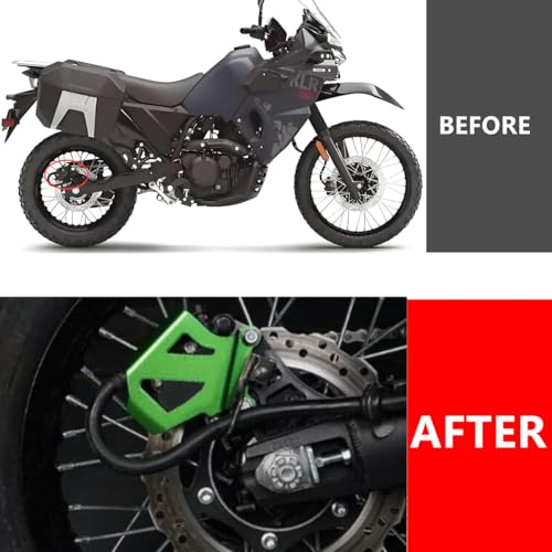 KLR650 Rear Brake Caliper Cover Guard Protector Compatible with KLR 650 2008-2025 (Green) - color: 133 green