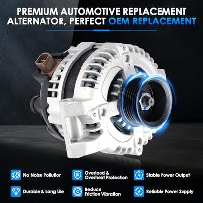 Car Alternator 13980 105A Fit for Honda Accord CR-V Element Civic - size: #13980N, 13980 Alternator