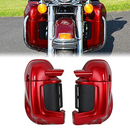 TCT-MOTORPARTS Red Lower Vented Fairings Glove Box Fit For Harley Touring Road King Street Electra Glide Ultra-Classic 1983-2013 - color: Red