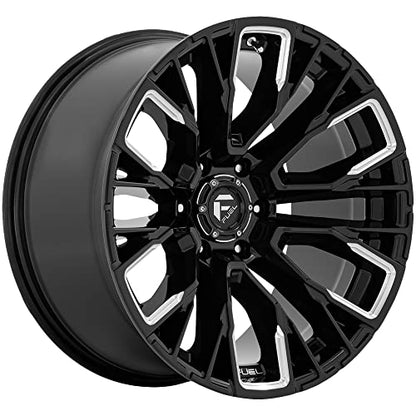 FUEL OFF-ROAD D849 REBAR 17X9, 6X5.5, 5.04, 1mm GLOSS BLACK MILLED - D84917908450 - color: GLOSS BLACK MILLED, size: 17X9,6X5.5,1mm