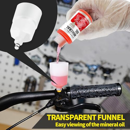 Brake Bleed Kit for Shimano, TEKTRO, TRP Hydraulic Disc Brakes, Brake Fluid Bleeder Kit with180ML Mineral Oil Brake Fluid for MTB/Road Bike Brake