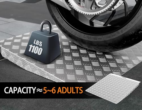 33"L x 31"W Aluminum Threshold Ramp for Doorways, 1100 lb Capacity - size: 31.5"x33" for 2"-6"
