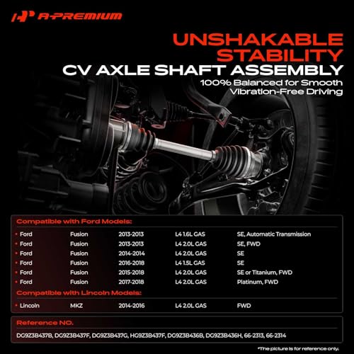A-Premium Set of 2 Front CV Axle Shaft Assembly - style: Front Driver and Passenger Side