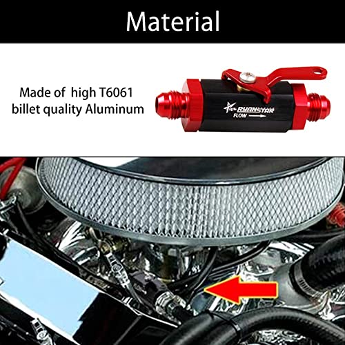 RYANSTAR AN6 Fuel Shut Off Valve 6AN Male Fitting Anodized Aluminum - color: AN6