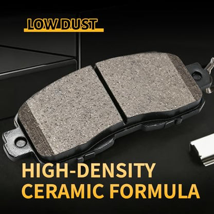 HYFTJYZ Ceramic Front Brake Pads Set Compatible with 2013 Nissan Altima SV/Base/SL,For 2014-2025 Altima (All Models),For 2014-2017 Nissan Leaf (D1650) - color: HZ1650