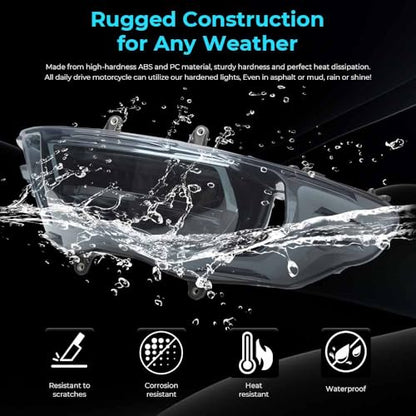 LED Headlight Assembly Fit for 2023-2026 Harley Touring Road Glide CVO FLTRT FLTRXSE FLTRXSTSE FLTRX FLTRXL,Smoked - color: Smoked