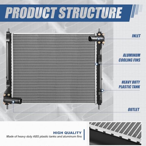 Auto Dynasty 13661 Radiator for 15-19 Nissan Juke Sentra (Exclude Nismo RS) - style: 15-19 Nissan Juke Sentra
