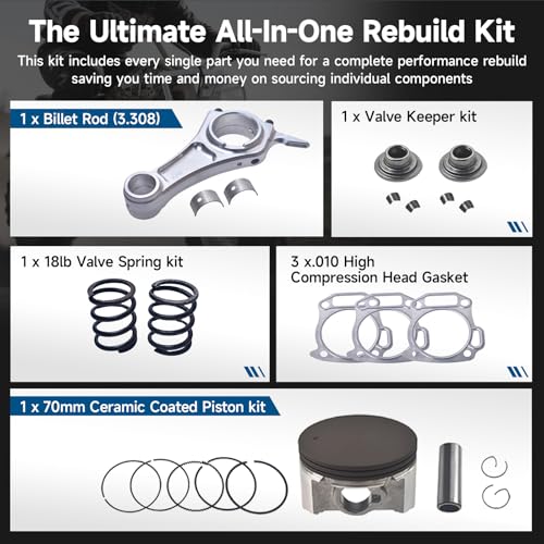 Billet Rod（3.308） Kit for Predator 212cc Hemi and Non-Hemi versions Engine - size: with 18lb Valve Spring Kit
