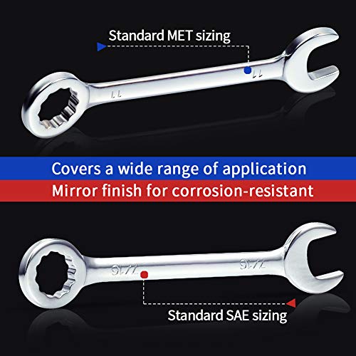 SPEEDWOX Mini Handle Wrench Set, Open/Box, High Carbon Steel, 2-Piece - size: 4 set wrench