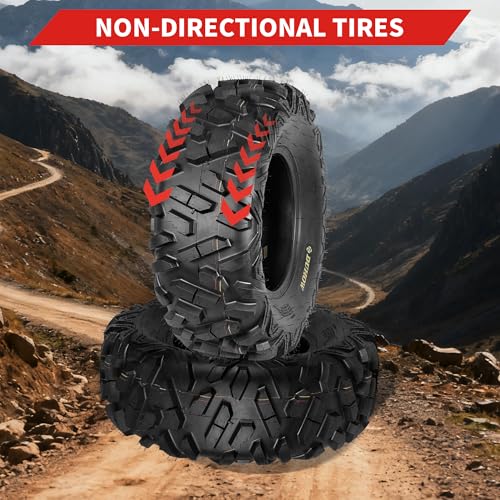 GarveeTech ATV Tires, 2 Pack 26x11-12 26x11x12 ATV UTV Tires for Trail, Desert, Mud, Dirt, Street, Sand, 6PR Tubeless - size: 26X11-12, style: Pattern A