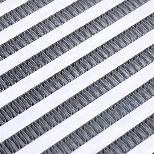 Aluminum Front Mount Intercooler Universal Polished Turbo Intercooler Kit 18 * 11.5 * 2.5inch Direct Replacement for All Cars Silver