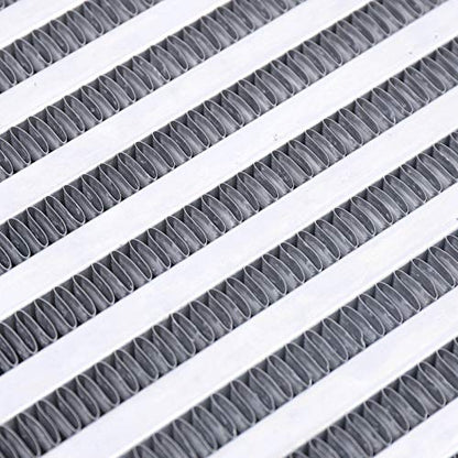 Aluminum Front Mount Intercooler Universal Polished Turbo Intercooler Kit 18 * 11.5 * 2.5inch Direct Replacement for All Cars Silver