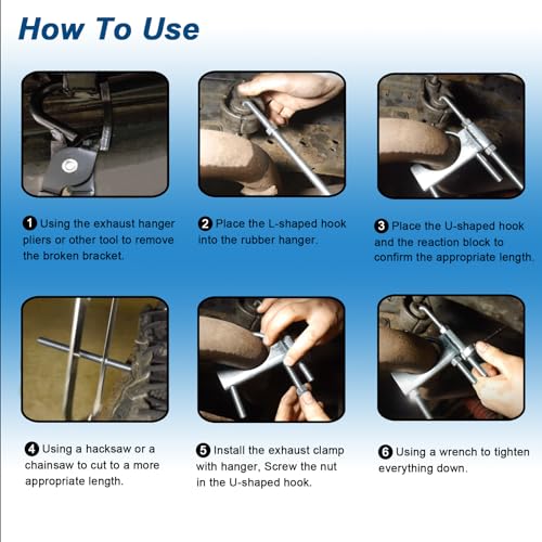 2.25" Universal Exhaust Clamp With Hanger, Muffler Hanger, 1 Pack - size: 2.25"