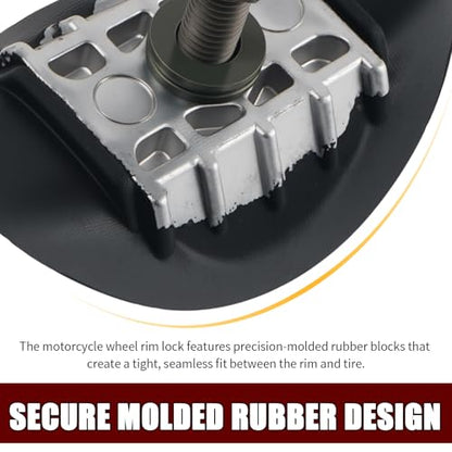 1.6" Motorcycle Rim Lock,Molded Rubber Motorcycle Wheel Lock for Rim Heavy Duty Avoids Inner Tube Damage,Professional Anti-Wear Rims Dirt Bike Locks Motorcycles Accessories