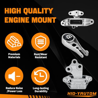 3PCS Engine Motor & Transmission Mount Kit Compatible with Chevrolet GMC
