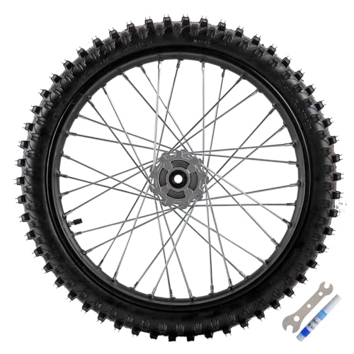 TDPRO Front Wheel 70/100-19 Tire Rim 1.6x19 + Disc Rotor for Dirt Pit Bike Motocross - size: 70/100-19
