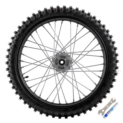 Front Motorcycle Tire 70/100-19 & Rear Tire 90/100-16 Wheel Tires Rim Inner Tube with 15mm Bearing & Front Suspension Fork 45mm/48mm & 280mm Rear Shocks Absorber for Pit Pro Trail Dirt Bike - size: Front 19 + Rear 16