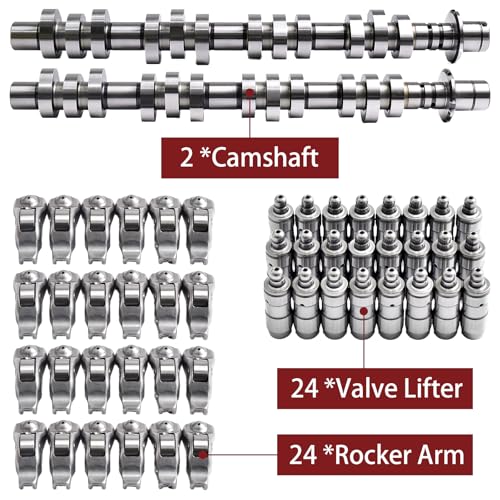 Left & Right Camshaft Rocker Arm Lifters w/Timing Chain Cam Phaser Kit Fits Ford F150 Expedition Super Crew Lariat Triton F250 F350 Super Duty Lincoln Mark LT Navigator 5.4L 3V for 2004-2008 - color: Cam kit w/Timing Chian set