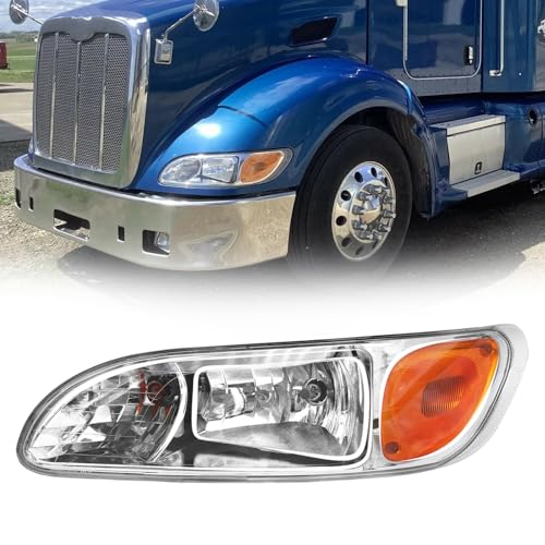 Headlight Assembly Fits for 2005-2016 Peterbilt 325 330 335 337 340 - color: Left/driver side