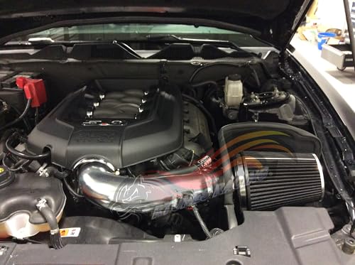 Cold Air Intake Kit w/Heat Shield for 11-14 Mustang 5.0L V8 (Red)