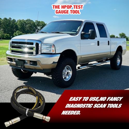 6000PSI Fuel Pressure Test Kit Hpop Test Gauge Kit Fuel Pressure Testers Compatible with Ford 1994-2007 F250 F350 Powerstroke 6.0L & 7.3L Diesel Engines