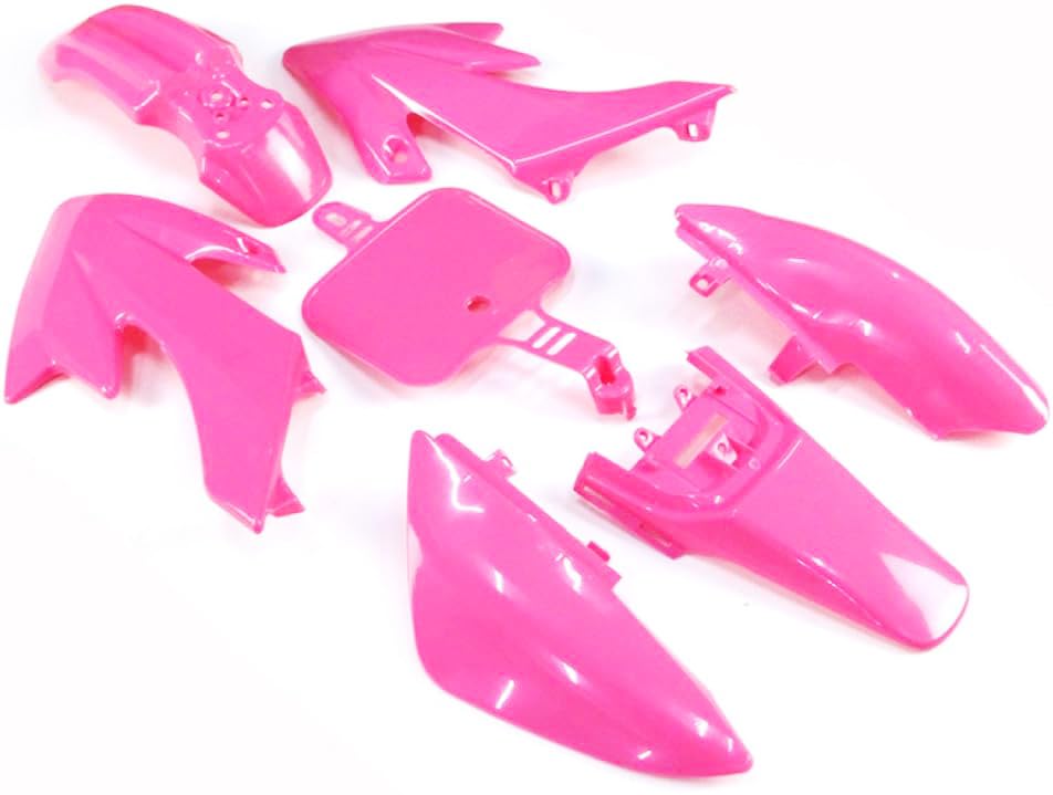 Plastic Fairing Fender Cover Kit for Honda CRF50 XR50 CRF 50 XR 50 SSR SDG 107cc 125cc Chinese Dirt Bike Pit Bike (Pink) - color: Pink