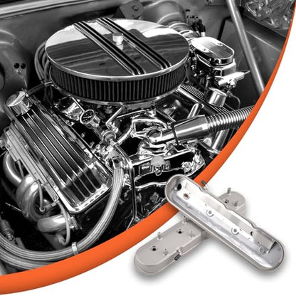 Cast Aluminum Valve Covers with Coil Mounts - color: Sliver, size: GM LS1-LS6