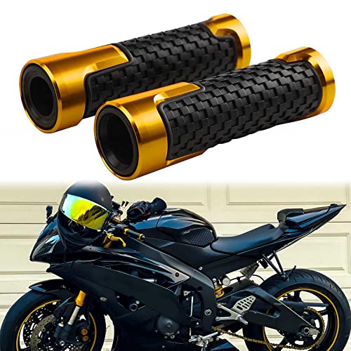 JMTBNO Universal 7/8" 22MM Motorcycle Hand Grips Motorcycle Handlebar Black - color: Gold, size: Motorcycle Grip