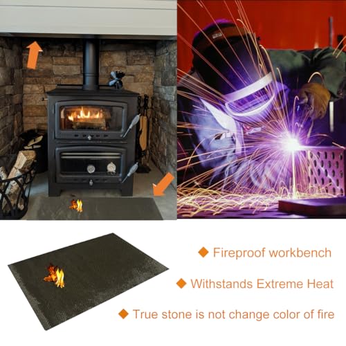 Titanium Thermal Barrier Adhesive Backed Heat Blanket Heat Shield Mat 12'' X 47'' for wall behind grill, fireplace kitchen cabinet 2500 Degrees Fire Pit Mat Fireproof Grill Pad - size: 12'' X 47''