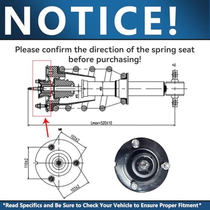 Detroit Axle - 4WD Struts Shocks Kit for 2014-2018 Chevy Silverado 1500 - size: 6AQS47172-V1/ strut shock sway kit
