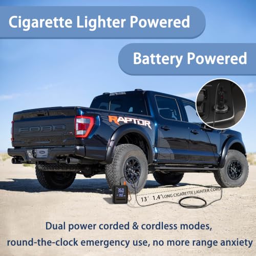 Tire Inflator Portable Air Compressor, Dual Cylinder Tire Air Pump