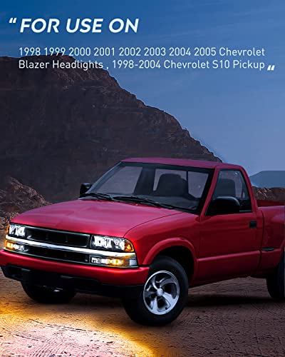 Nilight Headlight Assembly for 1998 1999 2000 2001 2002 2003 2004 2005 Chevy Blazer Headlights 1998-2004 Chevrolet S10 Pickup Replacement Headlamp Housing Bumper Lights - color: Black Housing + Clear Reflector
